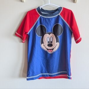 Kids Mickey Mouse Swim Shirt - Red and Blue